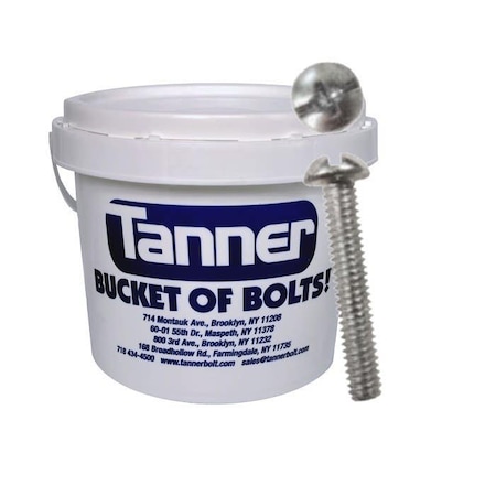 Tanner 1/4"-20 x 3 in Combination Phillips/Slotted Round Machine Screw, Zinc Plated Carbon Steel TB-718
